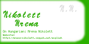 nikolett mrena business card